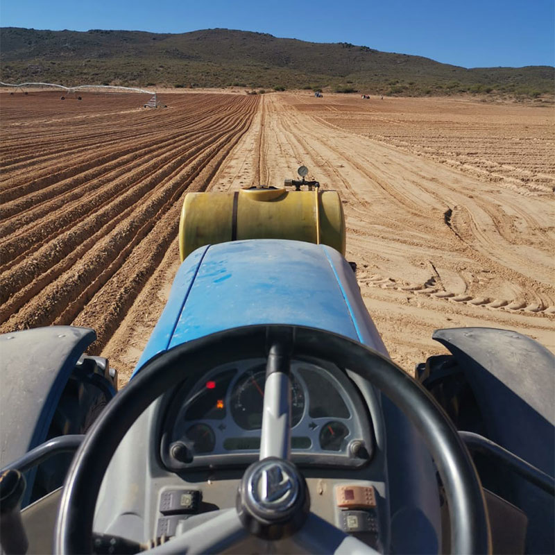 Tractor on sand soil Tractor on sand soil